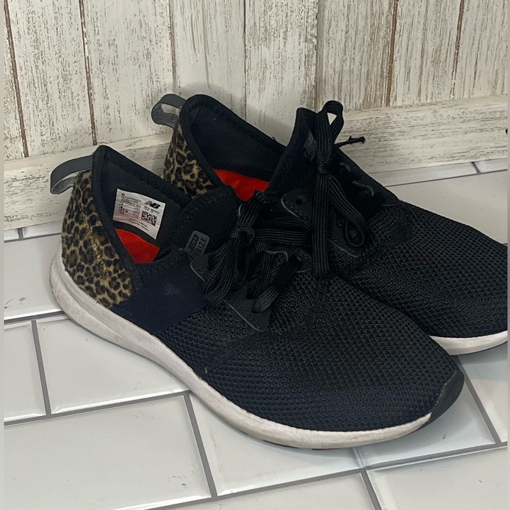 New Balance Black and Leopard Print shoes